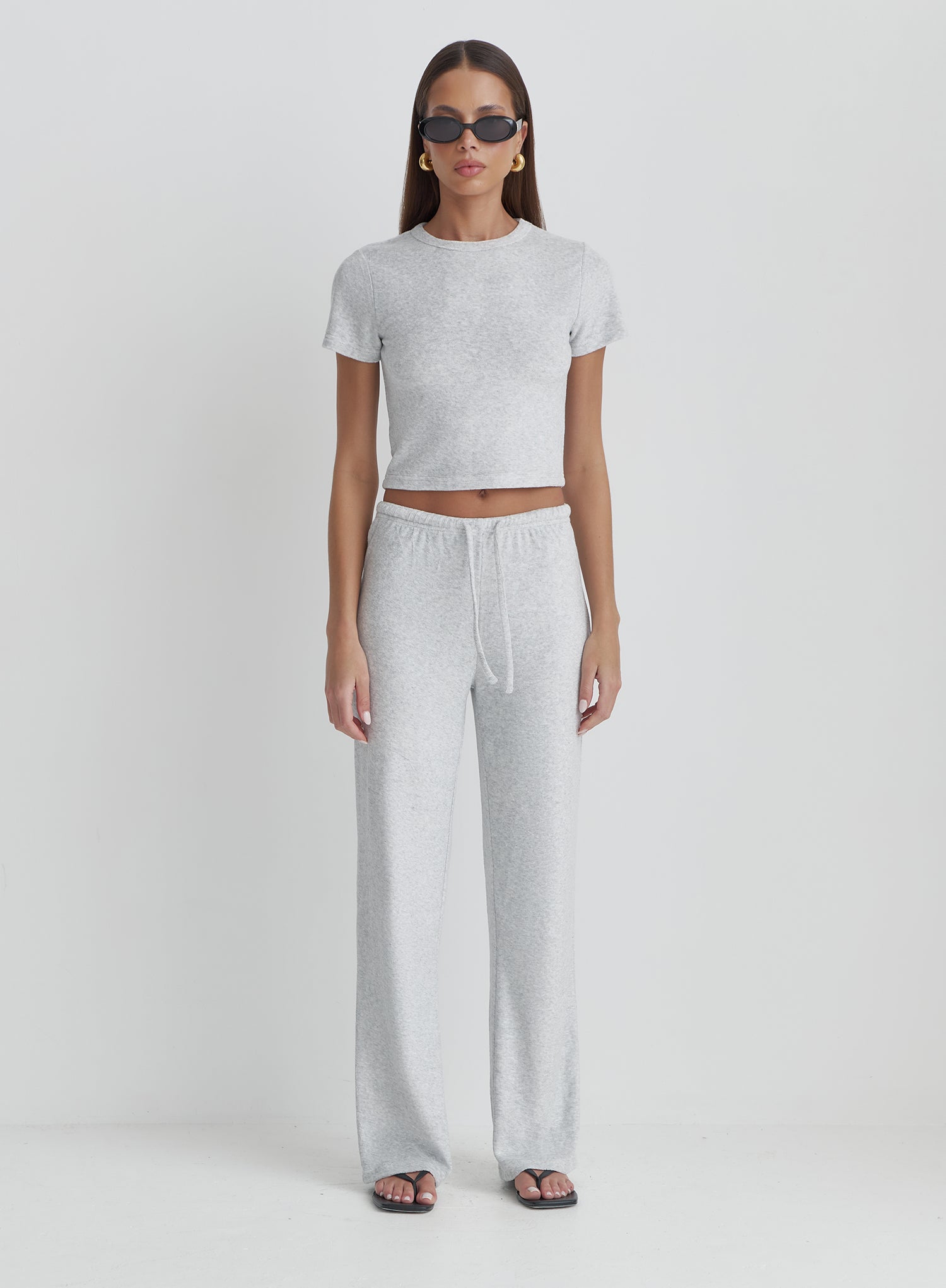 Grey Towelling Trouser